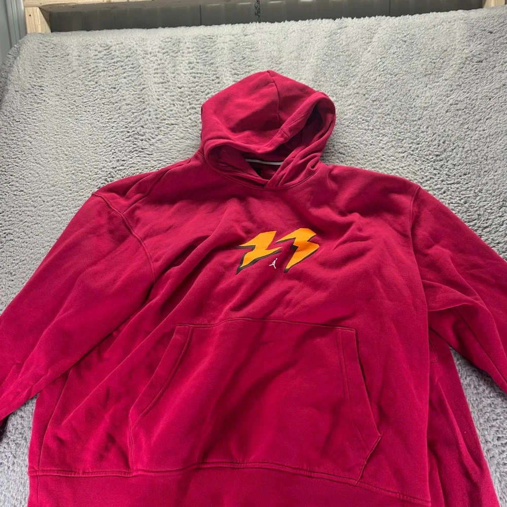 VTG Air Jordan Flight MVP 2 Piece Men XXL Red Cotton Fleece Tracksuit Activewear